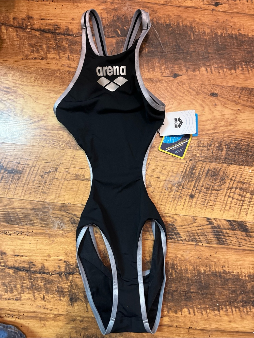 Arena One Biglogo Black/Silver One-Piece USA 30 - Picture 5 of 11